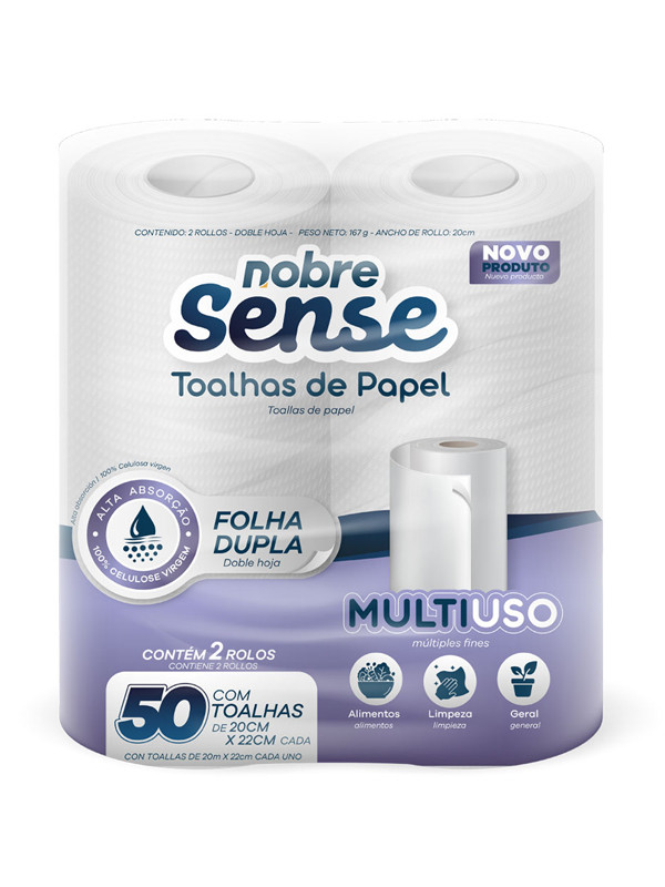 Papel Multiuso Nobre Sense x 2 Rollos D/H 60299