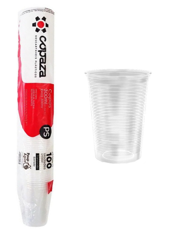 Vaso Copaza de plastico 300ml. x 100Unid.