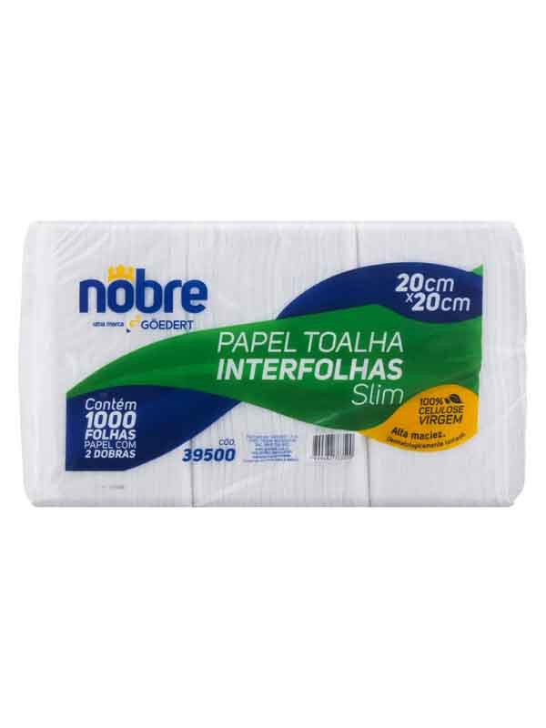 Papel Interfoliado SLIM Nobre 20x20cm Fardo x 1000